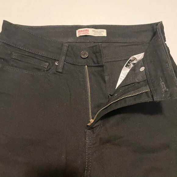 Levis Strauss Signature High-Rise Skinny Black Jeans Womans Size 28 - Picture 4 of 16